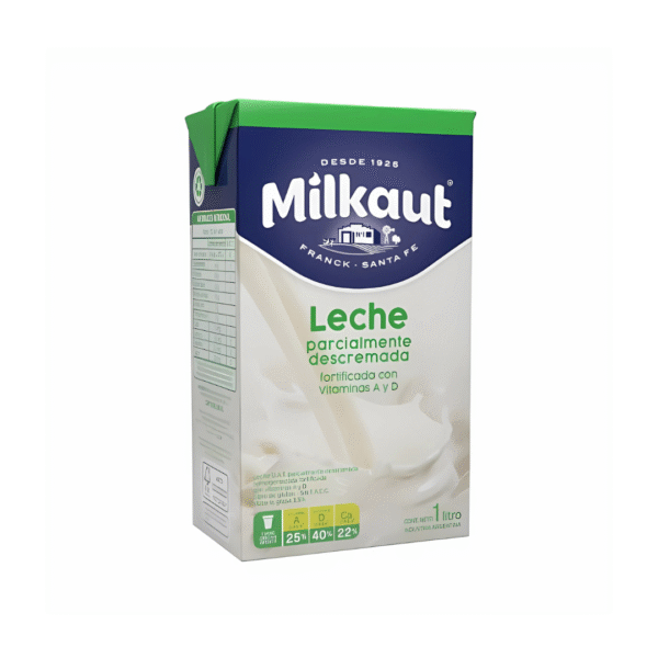 LECHE MILKAUT LARGA VIDA DESCREMADA X1LT x 12 un