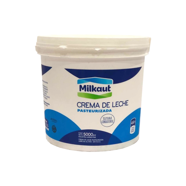 CREMA DE LECHE AL 44% X 5LTS MILKAUT x 1 un